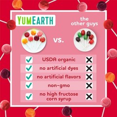 YumEarth Organic Pops Variety Pack, 40 Fruit 40 Count (Pack of 1), Assorted