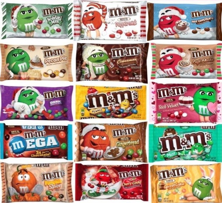M&M’s CHOCOLATE MARS CANDY PACKS SHARING SIZE LIMITED EDITION PICK ONE PACK