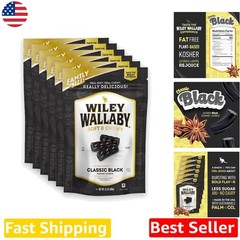 Gourmet Black Licorice Twists – 6pk 24oz Bags – Soft Chewy Australian Candy
