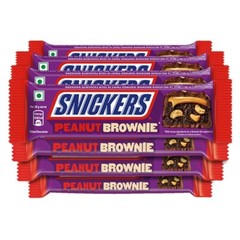 New Snickers Peanut Brownie Chocolate Bar with Caramel 45g pack of 10
