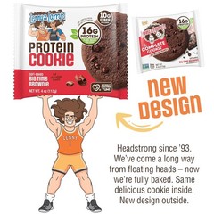 Lenny & Larry’s The Complete Cookie Big Time Brownie 4 oz 12 Pack Each (Pack 3)