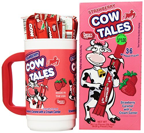Goetze’s Cow Tales Candy Tumbler, Strawberry Smoothie, 100 Count