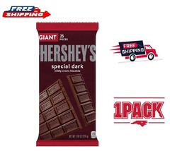 Hershey’s Special Dark Mildly Sweet Chocolate Giant Candy, Bar 7.56 oz 25 Pieces