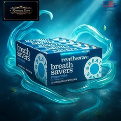 BREATH SAVERS Peppermint Sugar Free Breath Mints Rolls 0.75 oz 24 ct BB 12-2026