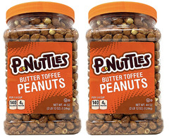 P-Nuttles Butter Toffee Peanuts 44 Ounce Jar Pack of 2 Made in the USA, Kosher
