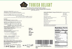 Cerez Pazari Turkish Delight Pistachio Candy, Gourmet 4.4 Ounce (Pack of 1)