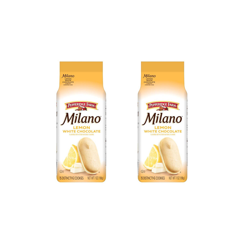 Milano White Chocolate Lemon Flavored Cookies, 7 Oz Bag