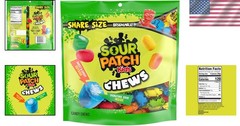 Delicious Chews Soft & Chewy Candy – Sweet & Sour Mixed Fruit Gummy Bag, 8.12 oz