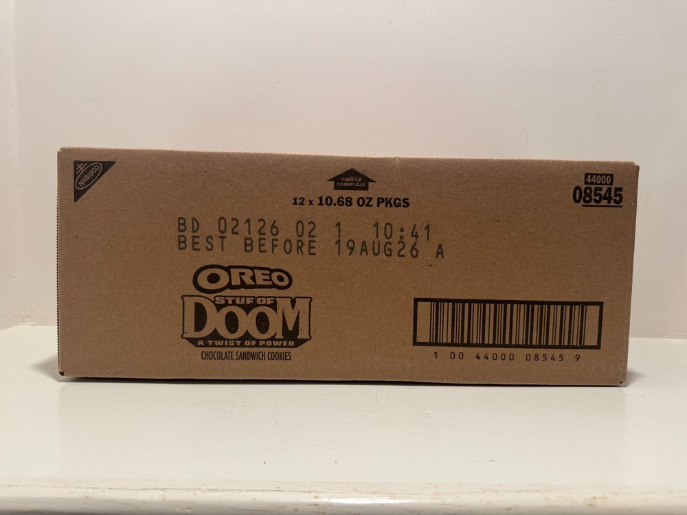 MARVEL OREO Stuf of Doom Cookies 10.68 oz Sealed Case of 12