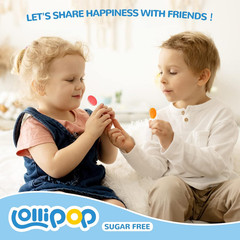 Sugar Free Lollipops with Vitamin C, Xylitol Hard Candy Assorted Fruit Flavors