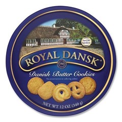 Royal Dansk Cookies, Danish Butter, 12 oz Tin, 3/Pack