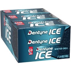 Dentyne Ice Winter Chill Sugar Free Gum 16 Count Pack 144 Total Pieces