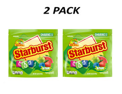 2 Pack Starburst Sour Fruit Chews Candy Sharing Size 15.6oz Resealable Bag