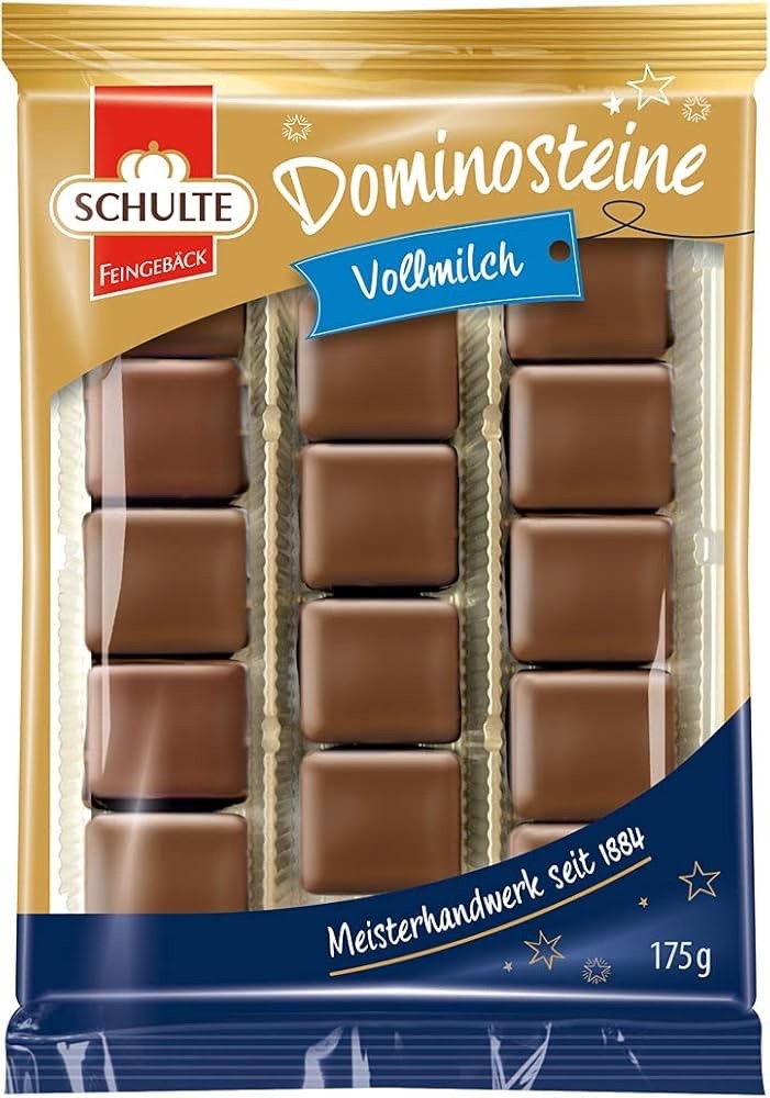 Schulte chocolate dominoes -MILK Chocolate- 175g Made in Germany- FREE SHIP