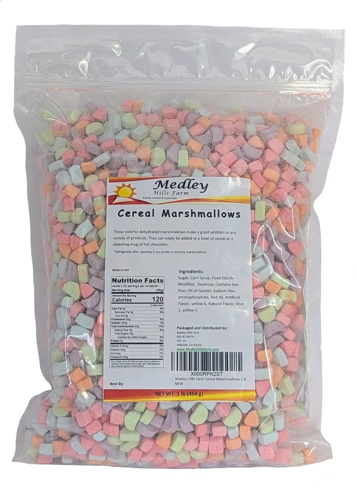 Medley Hills Farm Dehydrated Cereal Marshmallows 1 lb 1 Pound (Pack of 1)