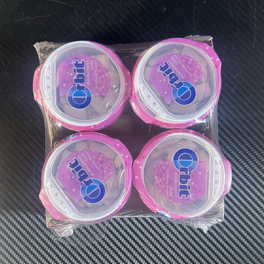 Orbit Bubble Gum Cups, Bubble Mint, 55 pieces bottle, 4-Count