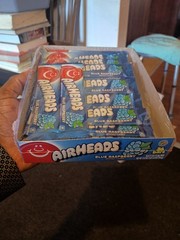 Sealed Airheads Blue Raspberry Candy Pack 36 Individually Wrapped Chewy Treats