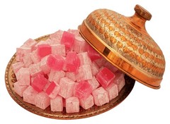 Turkish Delight Rose Flavor Soft Candy No Nuts Gourmet Snack 40 Pcs
