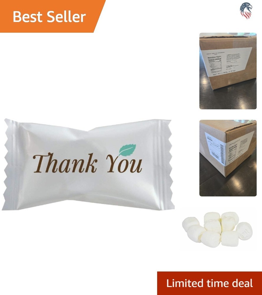 Thank You Buttermints Bulk 1000 Count Individually Wrapped White Candy Party …