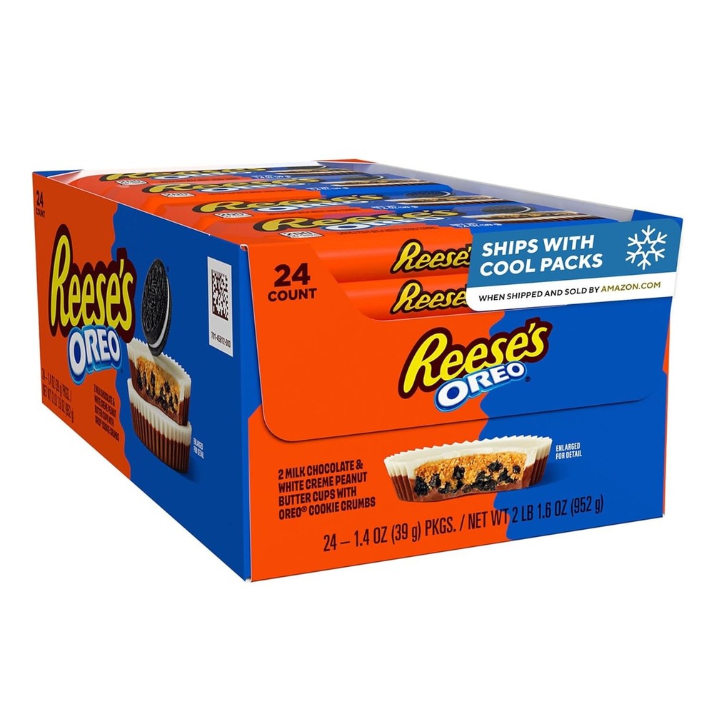 REESE’S OREO Milk Chocolate Peanut Butter Cups Candy Packs 1.4 oz White Creme