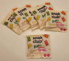 (6) Snak Club 1 oz. TAJIN CHILI & LIME Seasoned Gummy Bears Snack Size BB 8/2026