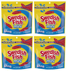 SWEDISH FISH Mini, Soft & Chewy Candy, Share Size Bag, 12-Ounce (Pack of 4) Sale
