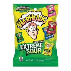 WARHEADS – Extreme Sour Hard Candy – Assorted Flavors – 2 oz. Bag