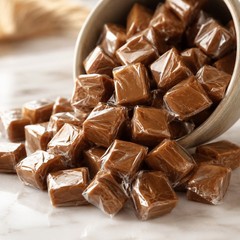 Original Wrapped Caramel Squares Candy – 60 Pcs per Pound – Nostalgia Bulk Candy