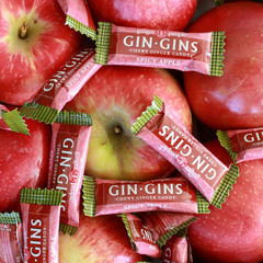 Gin Gins Spicy Apple Ginger Chews, Natural Ginger Candy, 1 Lb Bag