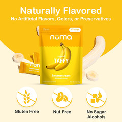 Foods Banana Taffy Candy, Made with Real & Simple Ingredients Low Sugar, High Pr