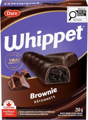 Dare Whippet Brownie Sticks Chocolate Dipped Peanut Free 250g (8.8 oz)