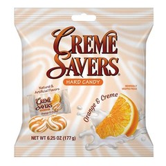 Creme Savers Hard Candy Orange and Creme 6.25oz Bag
