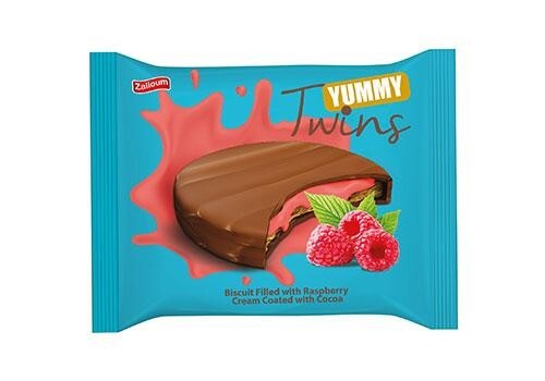 Zalloum Yummy Twins with Raspberry Cream and Coated with Cocoa 27g 10X