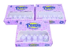 3 Packages of Peeps Lavender Marshmallow Candy 10 Count 30 Total Best by 10/2027