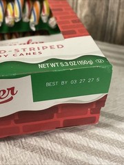 Two 12 Count Packs- 24 Total Spangler Cherry Candy Canes Fresh