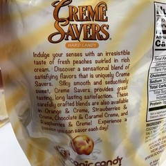 Creme Savers PEACHES & CREME Hard Candy SHARE SIZE – BUNDLE OF 2 (2x 12 Oz)