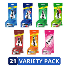 Sugar-Free Chewing Gum Variety Pack Candy, Assorted Flavors, 21 Packs of 14 Piec