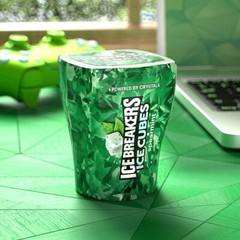 ICE BREAKERS Ice Cubes Spearmint Sugar Free Chewing Gum 40 pieces ( Pack of 3)