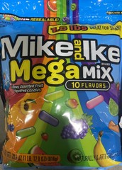 Mike and Ike MEGA MIX 10 Flav Chewy Candy 28.8 oz Candies Resealable Bag 1.8 lbs