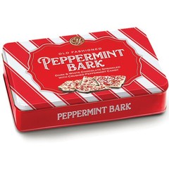 CY Chocolates Handmade Dark and White Layered Peppermint Bark Tin for Christm…