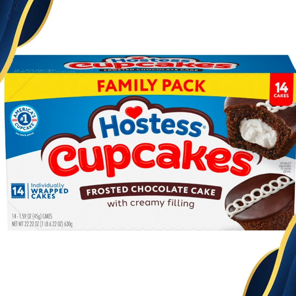 Hostess Cupcakes, Chocolate Snack Cakes, 22.22 oz Box (14 Count) Free Shipping