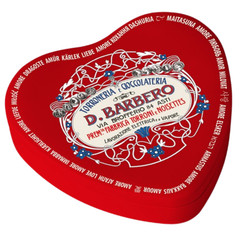 D. Barbero Heart-Shaped Tin with Classic & Dark Gianduiotti Chocolates – 150g