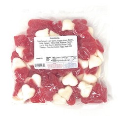 YANKEETRADERS® Red & White Sanded Sour Cherry Hearts ~ FREE SHIPPING