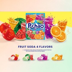 UHA Mikakuto Japan Puchao Chewy Candy 4 Flavor Fruit Mix 3.52oz Pack of One (1)