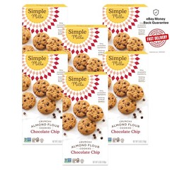Crunchy Almond Flour Chocolate Chip Cookies – Healthy Snack Pack (6 Count)
