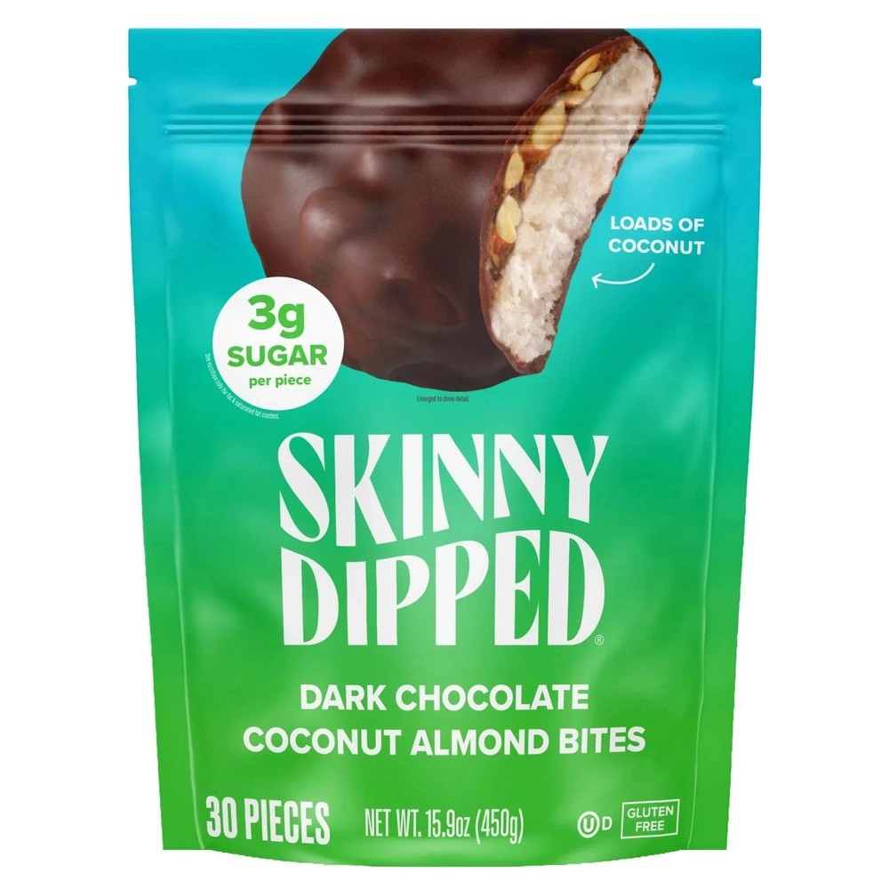 SkinnyDipped Dark Chocolate Coconut Almond Bites 30 ct Snack Packs