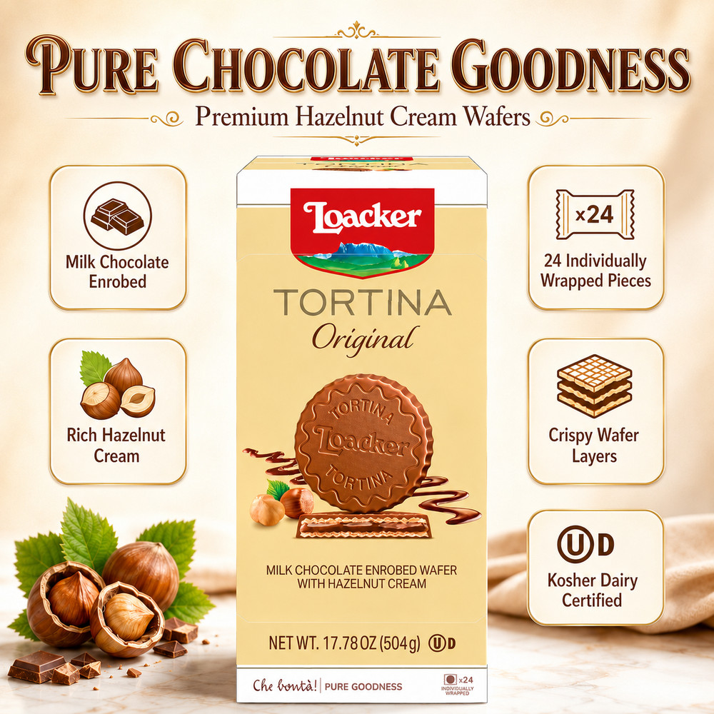 Loacker Tortina Wafers, Original, 24-count