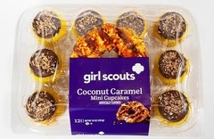 🍪🍪🍪Girl Scouts Coconut Carmel Mini Cupcakes Lot of 5 packages 60 total🍪🍪🍪