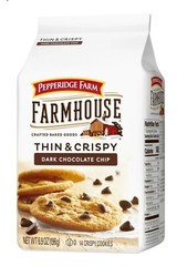 🟢New Pepperidge Farm Thin & Crispy Dark Chocolate Chip Soft Baked Cookies 6.9oz