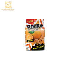 LOT 100 Gummy Snacks Sour+ Orange 95g – Halal Certified Malaysia